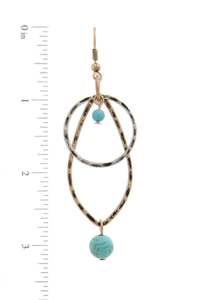 Rustic Modern Shape Drop Earring