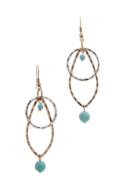 Rustic Modern Shape Drop Earring