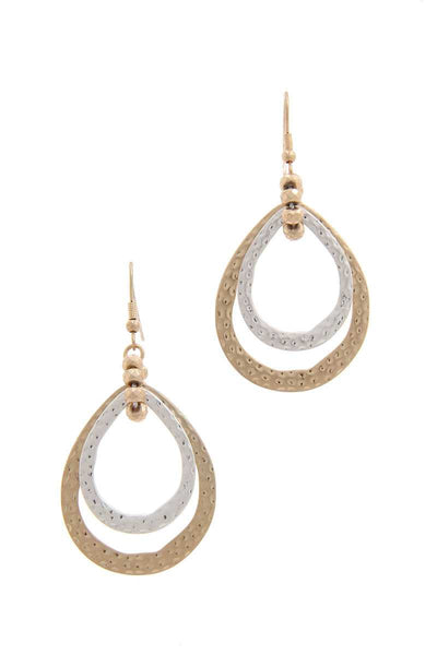Double Teardrop Shape Earring