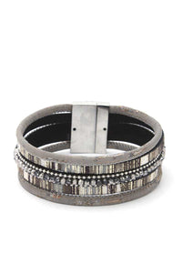 Beaded Multi Strand Magnetic Bracelet
