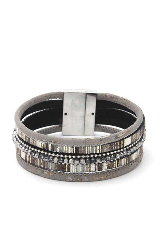 Beaded Multi Strand Magnetic Bracelet