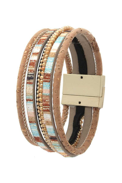 Beaded Multi Strand Magnetic Bracelet