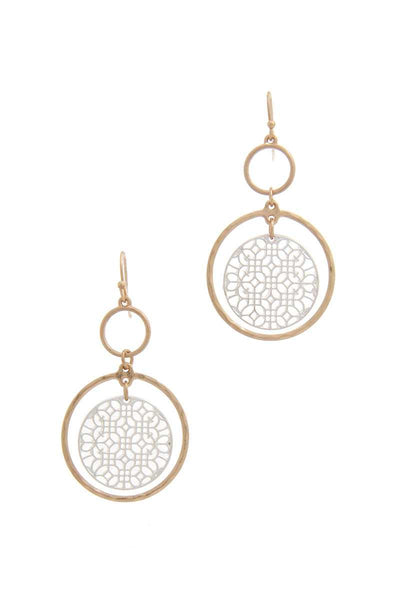 Double Circle Drop Earring