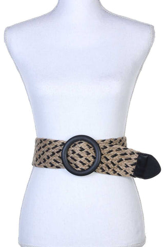 Round Buckle Pull Through Belt