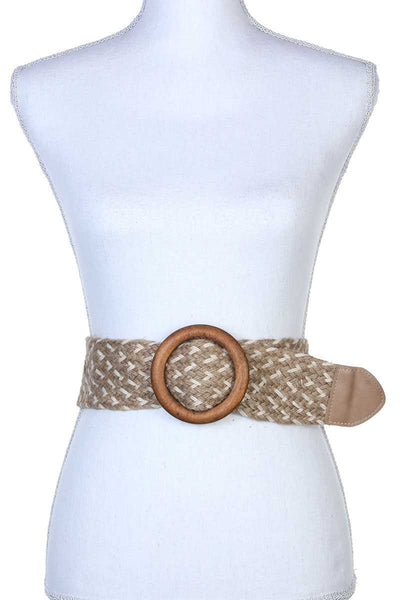 Round Buckle Pull Through Belt