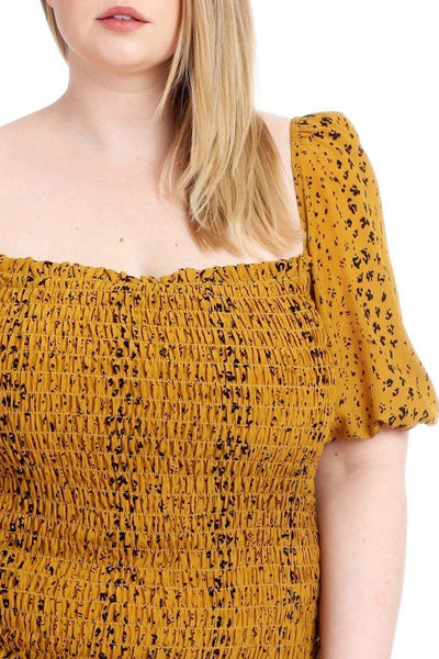 Crinkle Dot Print Dress