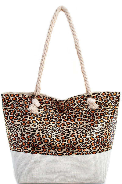 Holographic Leopard Print Tote Bag