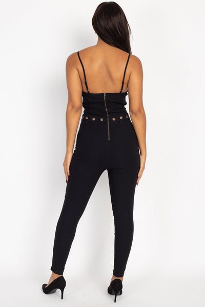Waist Cutout Skinny Jumpsuit