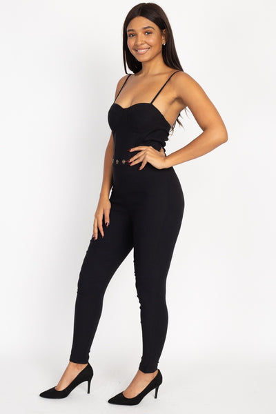 Waist Cutout Skinny Jumpsuit