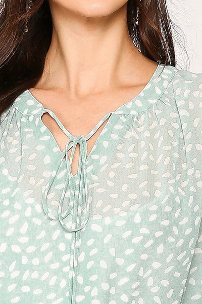 Leopard Printed Crepe Top