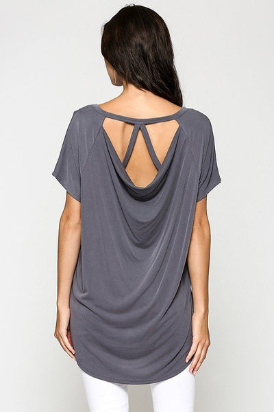Scoop Neckline Cupro Solid Top