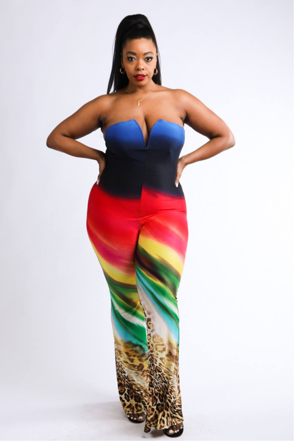 Printed Tube Jumpsuit