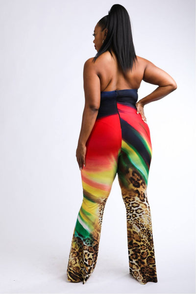 Printed Tube Jumpsuit