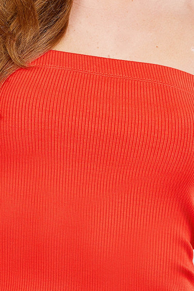 Elastic Strap Heavy Rib Tube Top