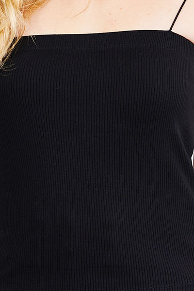Elastic Strap Heavy Rib Tube Top