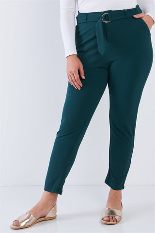 Plus Size High Waisted Ankle Length Pants