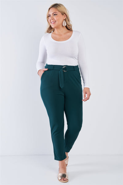 Plus Size High Waisted Ankle Length Pants