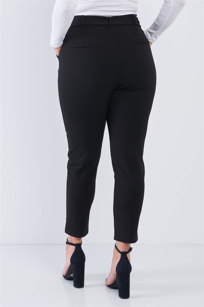 Plus Size High Waisted Ankle Length Pants