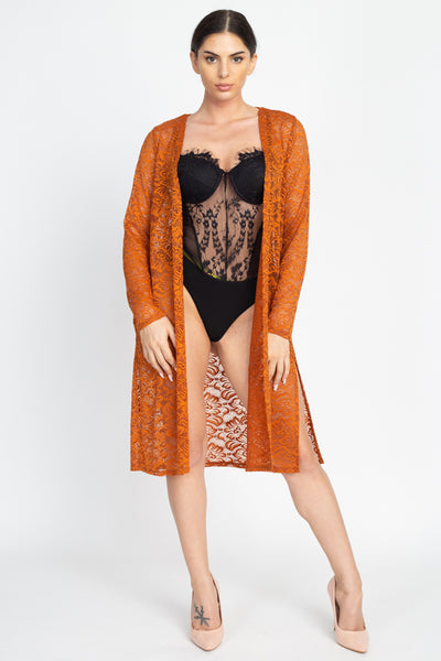 Sheer Mesh Lace Teddy