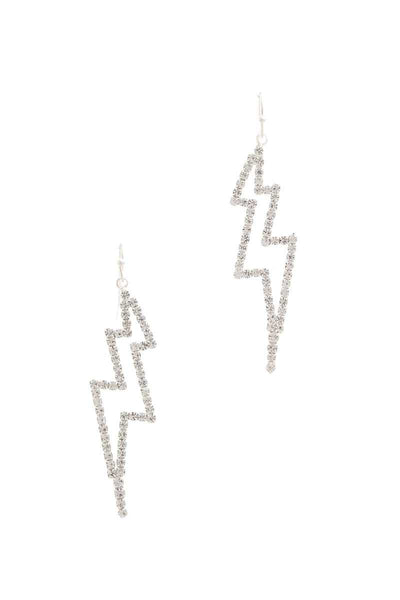 Rhinestone Lighting Bolt Drop Earring