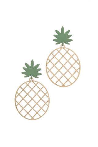 Pineapple Shape Post Drop Earring
