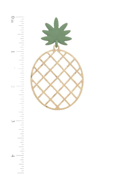 Pineapple Shape Post Drop Earring