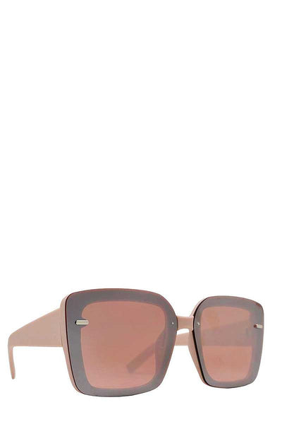 Designer Square Rimless Sunglasses