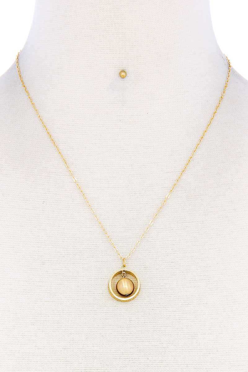 Chic Fashion Cute Pendant Necklace And Earring Set