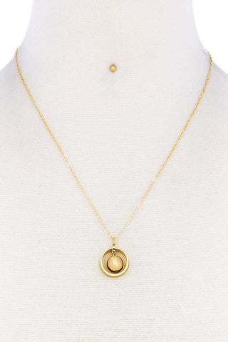 Chic Fashion Cute Pendant Necklace And Earring Set