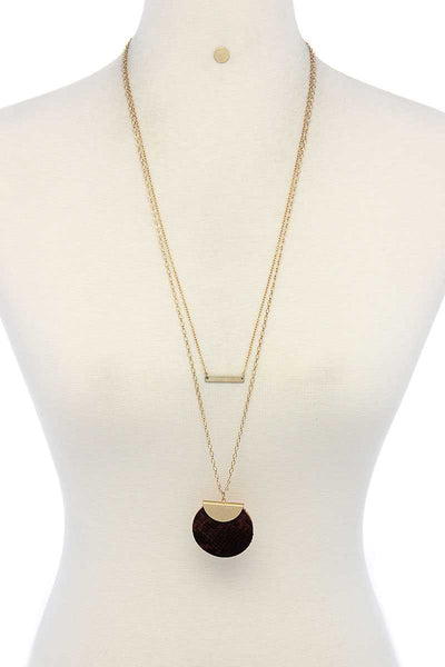 Double Layred Chic Necklace And Earring Set