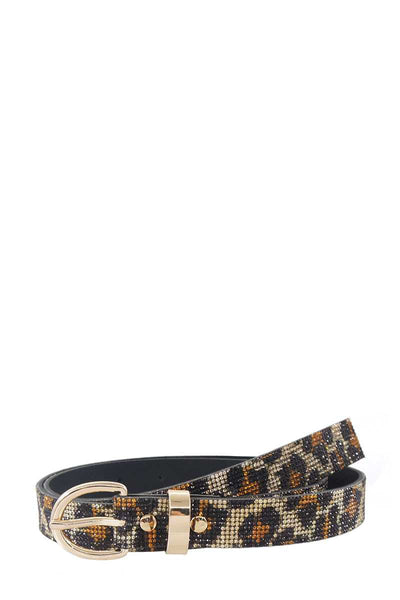 Fashion Leopard Rhinestone Belt