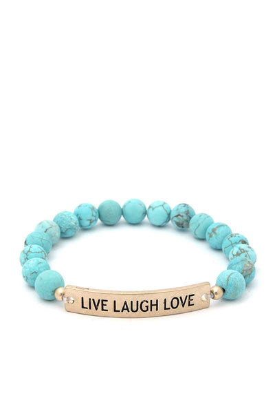 Live Laugh Love Beaded Bracelet