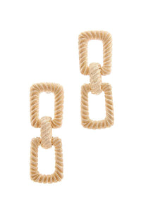 Textured Square Drop Earring