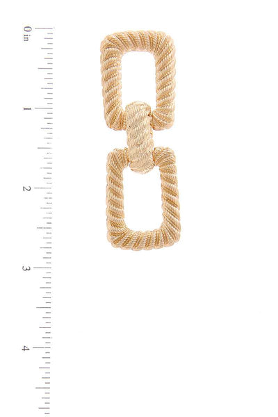 Textured Square Drop Earring