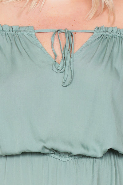 Junior Plus Size Cold Shoulder Keyhole Romper