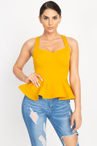 Sweetheart Bustier Peplum Top