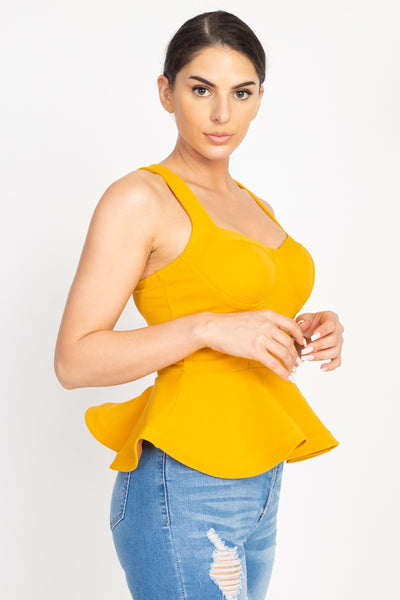 Sweetheart Bustier Peplum Top