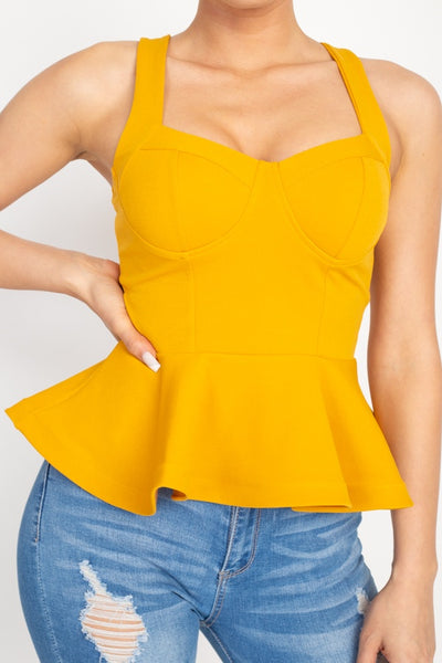 Sweetheart Bustier Peplum Top