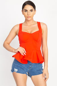 Sweetheart Bustier Peplum Top