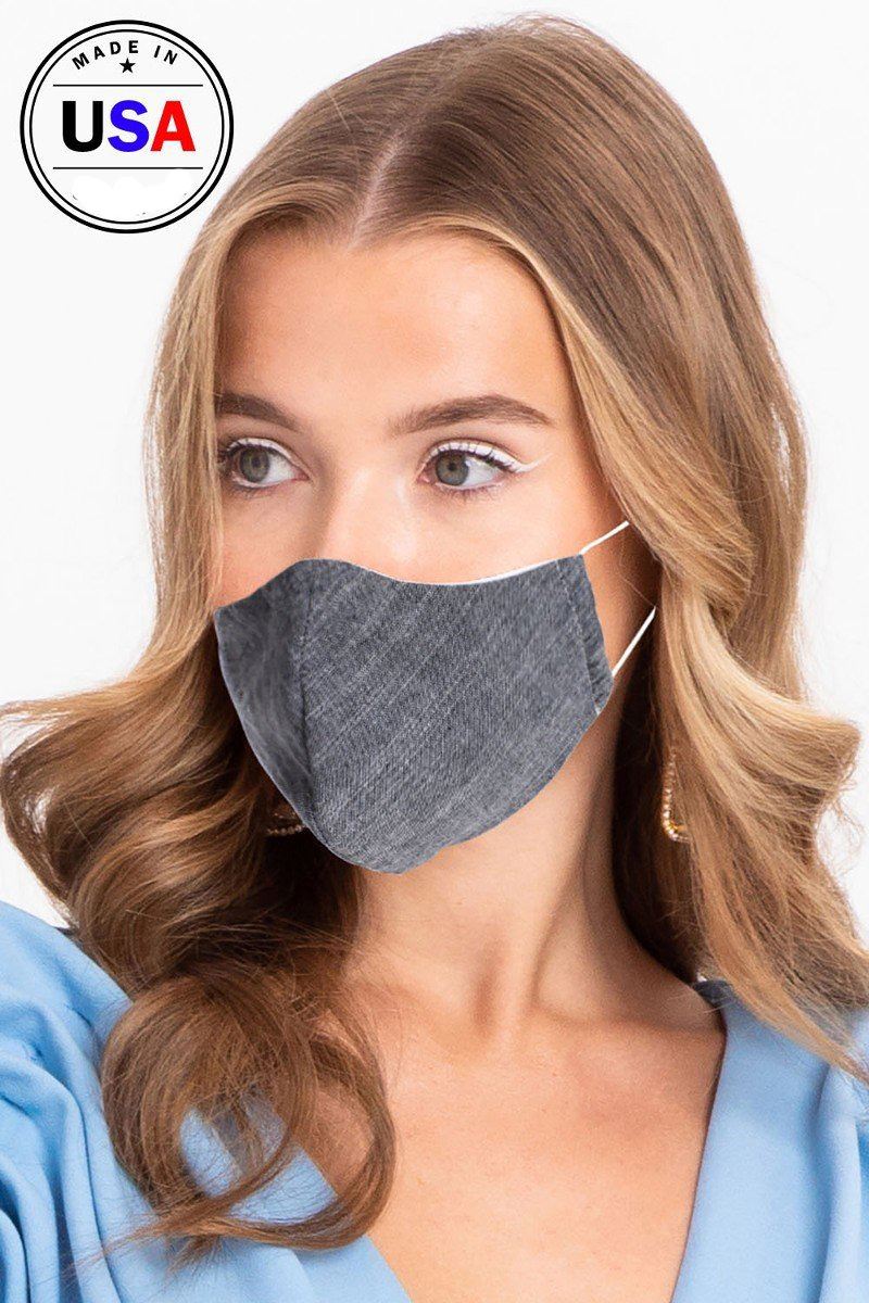Made In Usa Unisex Fashionable Reusable Washable Cool Breathable Fabric, 3d Face Mask