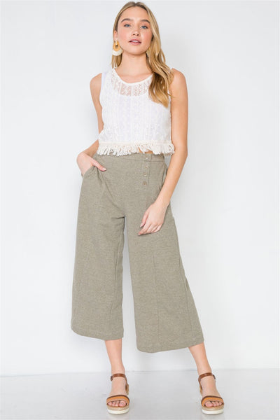 Ivory Bohemian Lace Crochet Sheer Fringe Crop Top