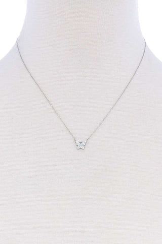 Cute Rhinestone Butterfly Necklace