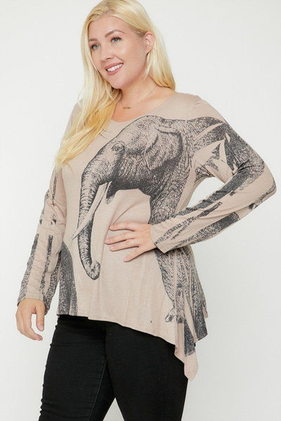 Elephant Sublimation Print Top