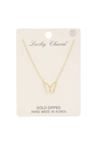 Cut Out Butterfly Charm Necklace