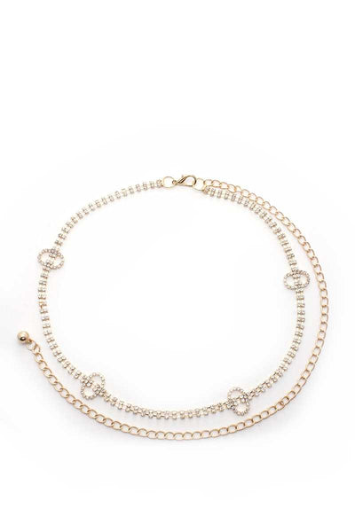 Rhinestone Chain Belt