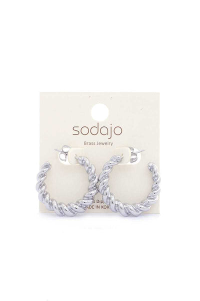 Croissant Open Circle Earring
