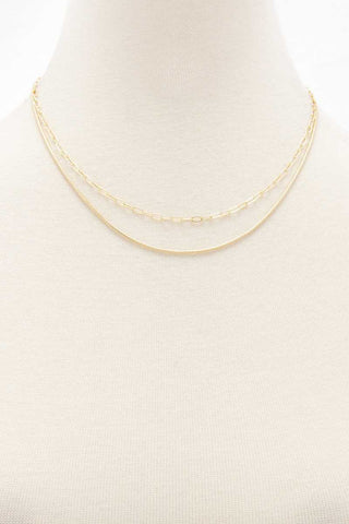 Oval Link Layered Necklace
