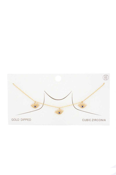 Evil Eye Charm Gold Dipped Necklace