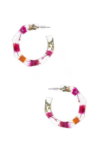 Resin Flower Earring