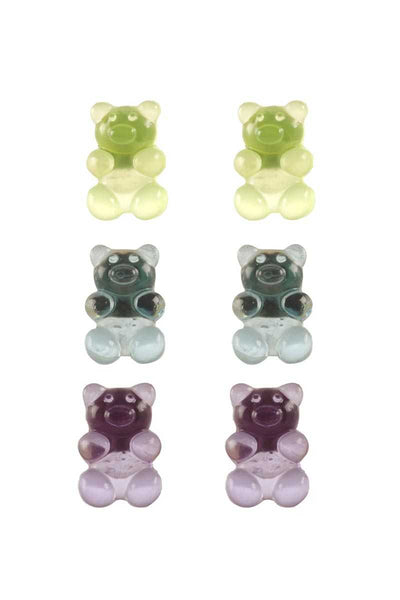 Gummy Bear Stud Earring 3 Pair Set